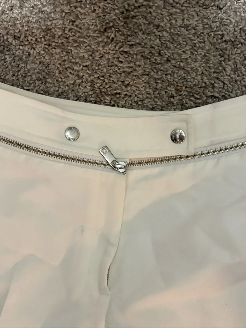 Michael Kors White Straight-Leg Dress Trousers